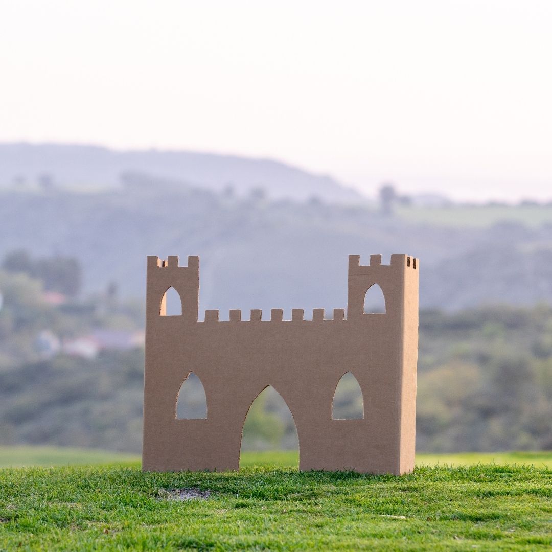 simple cardboard castle
