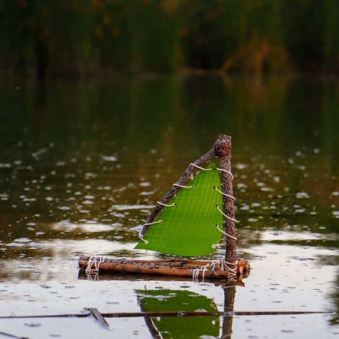 Handmade Wooden Toy Sailing Boat Eco-conscious Waldorf