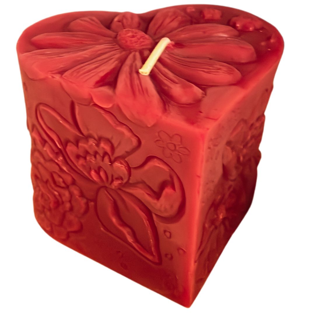 Red Heart Candle