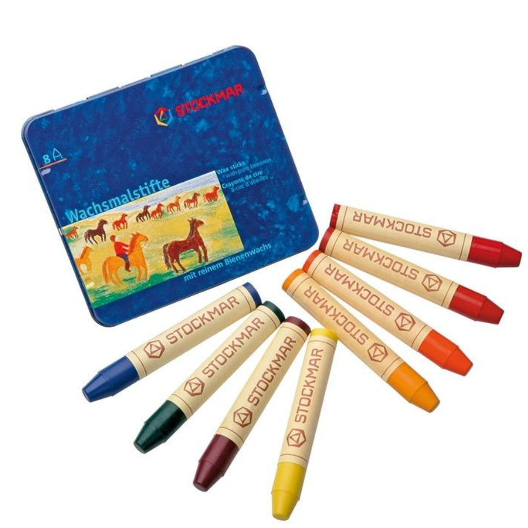 Waldorf crayon holder for Stockmar 16 blocks and 16 sticks rectangular,  gift for kids, desk organization, crayons are not included