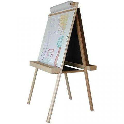 Natural Wood Mini Easel Frame Tripod Children Painting Craft