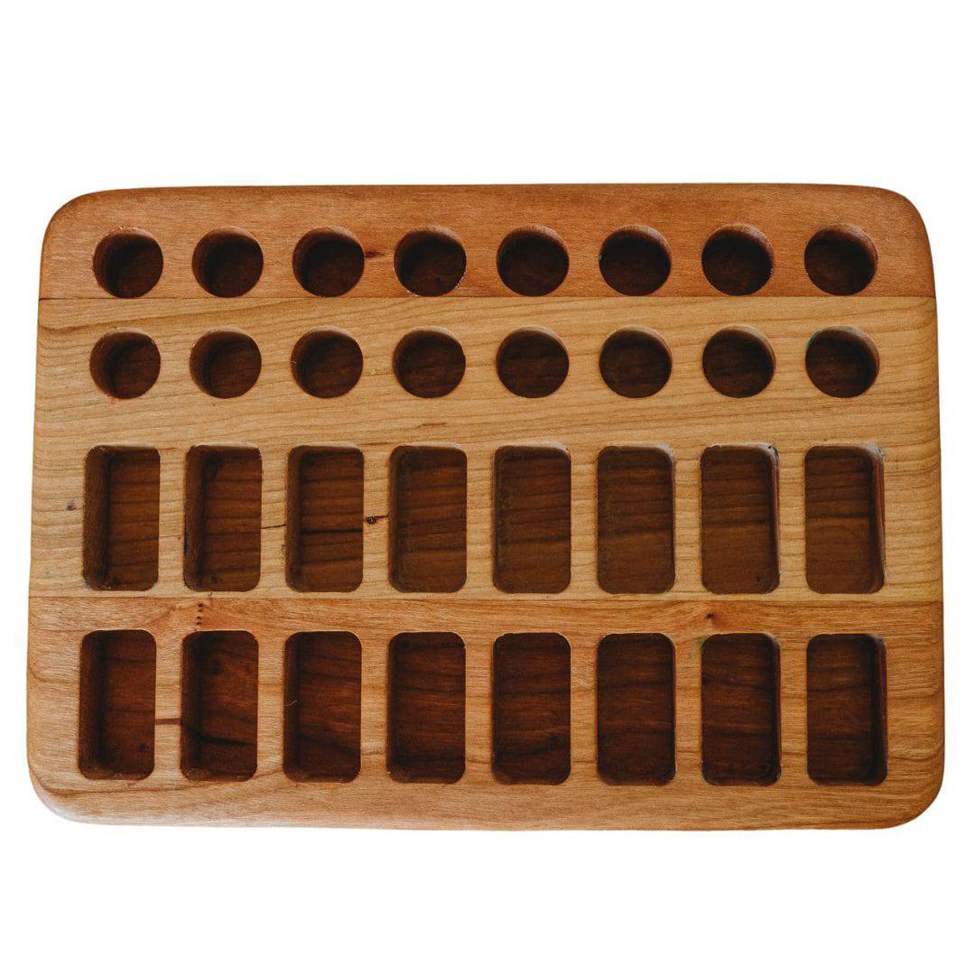 Wooden Crayon Holder 12 Sticks/12 Blocks — FILANA