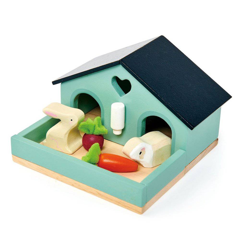 Blue wooden dollhouse, Tender Leaf Toys, Toys & Stuffed Animals, Kids