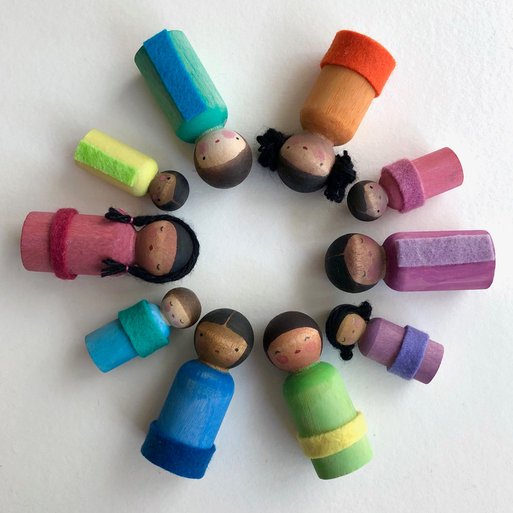 DIY Painted Peg People Craft - Happy Toddler Playtime