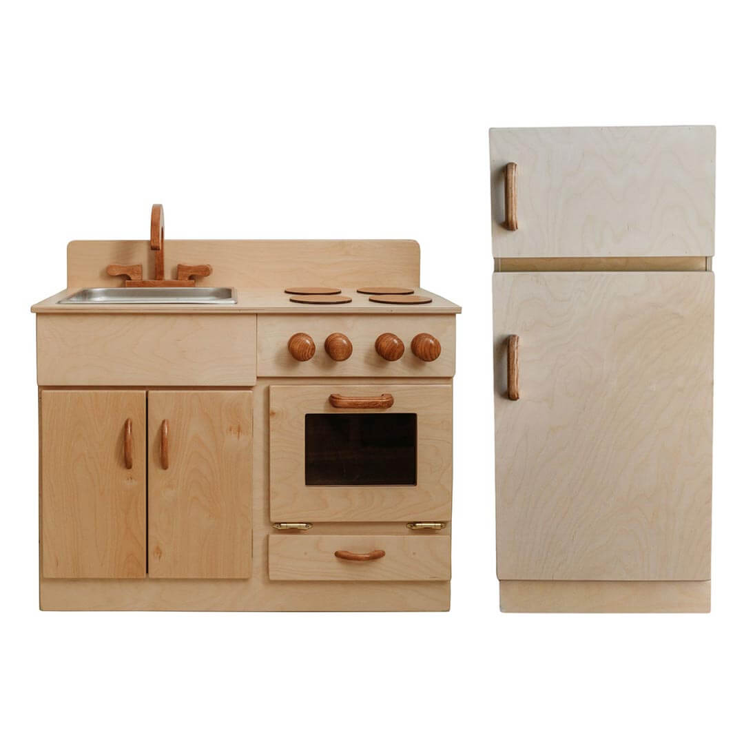 Wooden play store kitchen sale