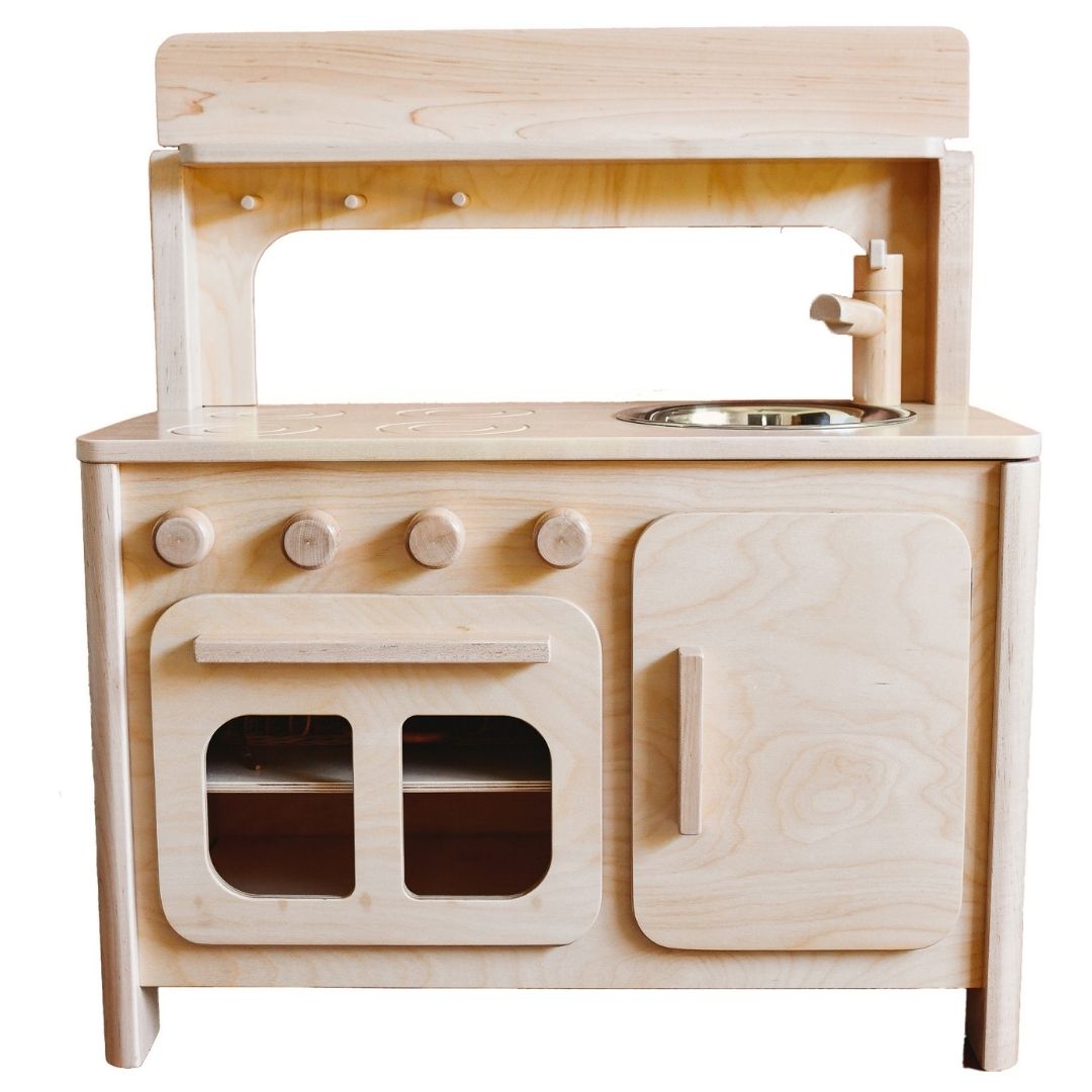 howa wooden toy kitchen Chefkoch nature white with LED hob