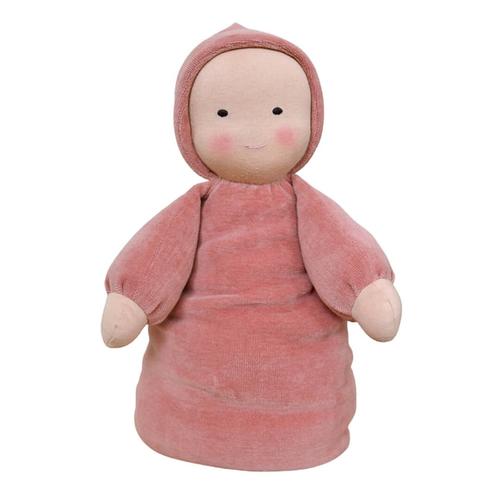 Bella Luna Toys Waldorf Doll with light skin in a rosehip colorway.