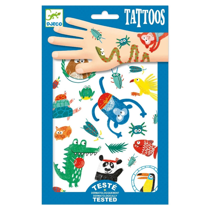 Silly critter temporary tattoos from Djeco.