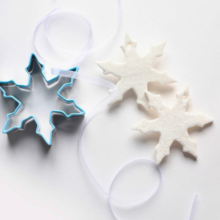 Finished  snowflake ornaments.