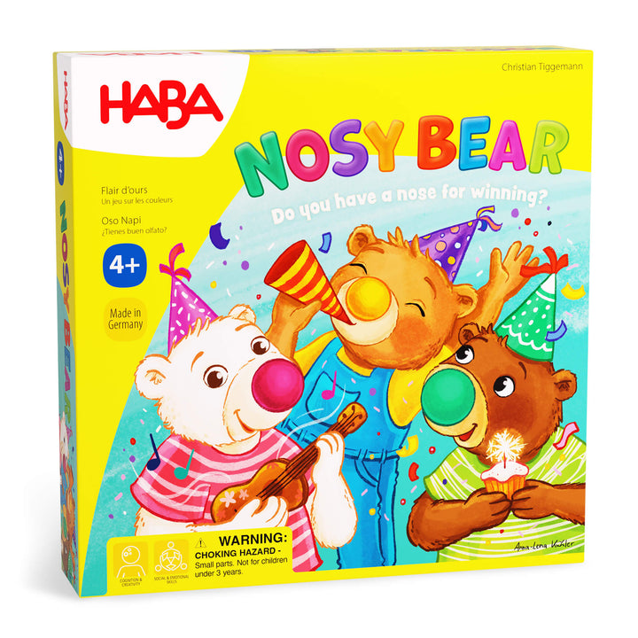 HABA Nosy Bear Game box with illustrated bears celebrating - 4+