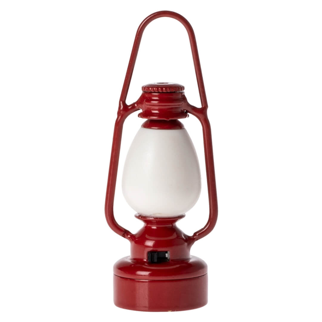 Red miniature vintage light up lantern from Maileg.