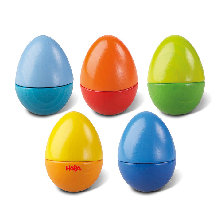 Set of 5 Wooden Musical Eggs - HABA USA