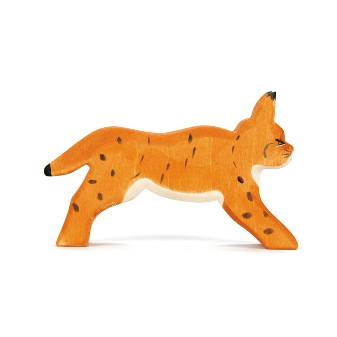 Ostheimer wooden lynx running figure.