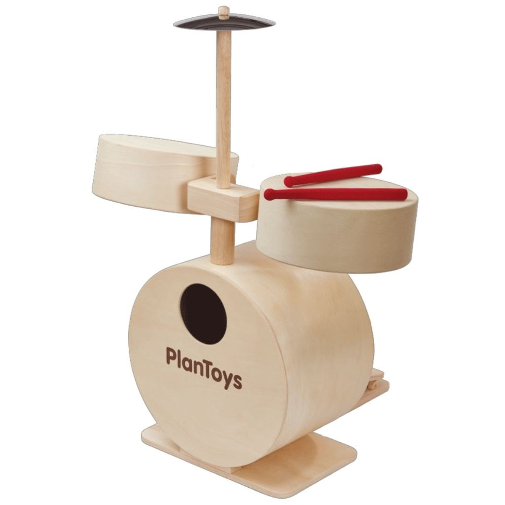 Plan toy solid store wood drum