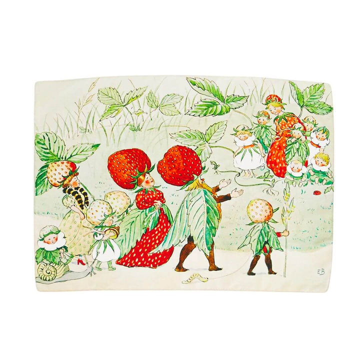 Elsa Beskow Strawberry Seek and Find Playsilk from Sarah's Silks.