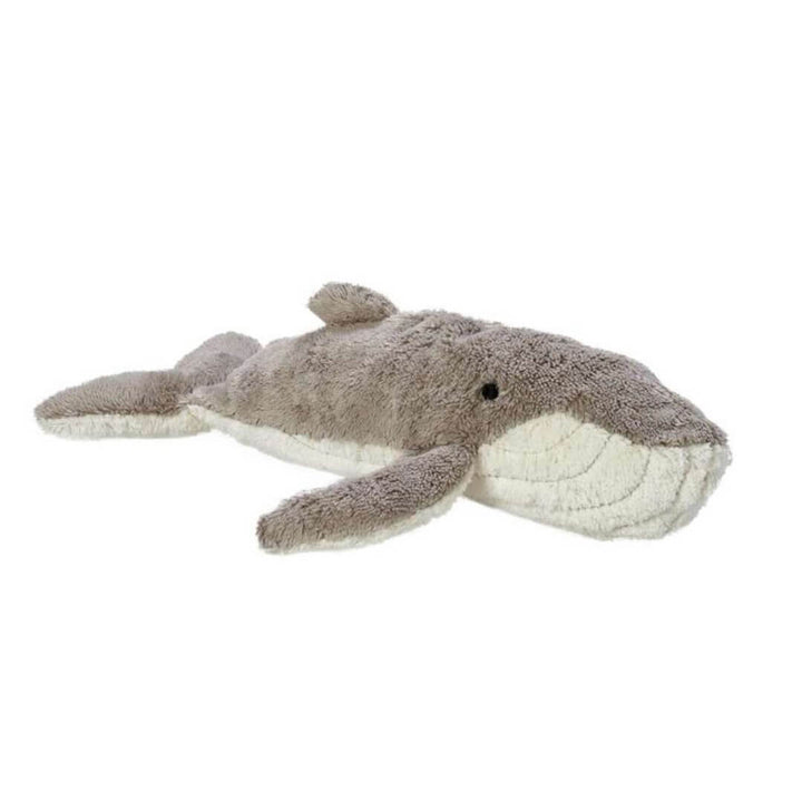 Grey and white whale stuffed animal by Senger