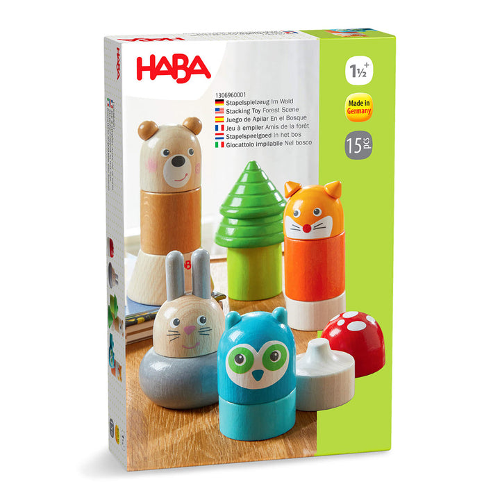 Forest Animals Wooden Stacking Toy package