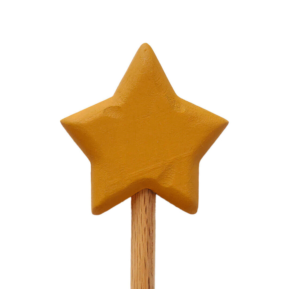 Handcrafted Magic Yellow Star Wand Close Up - Costumes- Bella Luna Toys