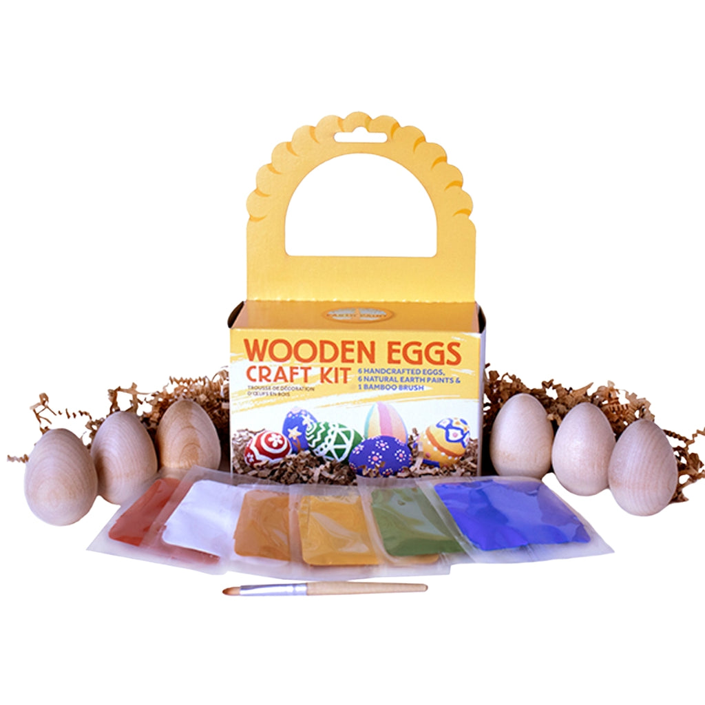 EFO Wooden Eggs for Crafts and Easter Decorations - Great for Easter Basket  or Home Decor - Unpainted Wood Eggs Set for Easter Egg Hunt or Gift - Pack