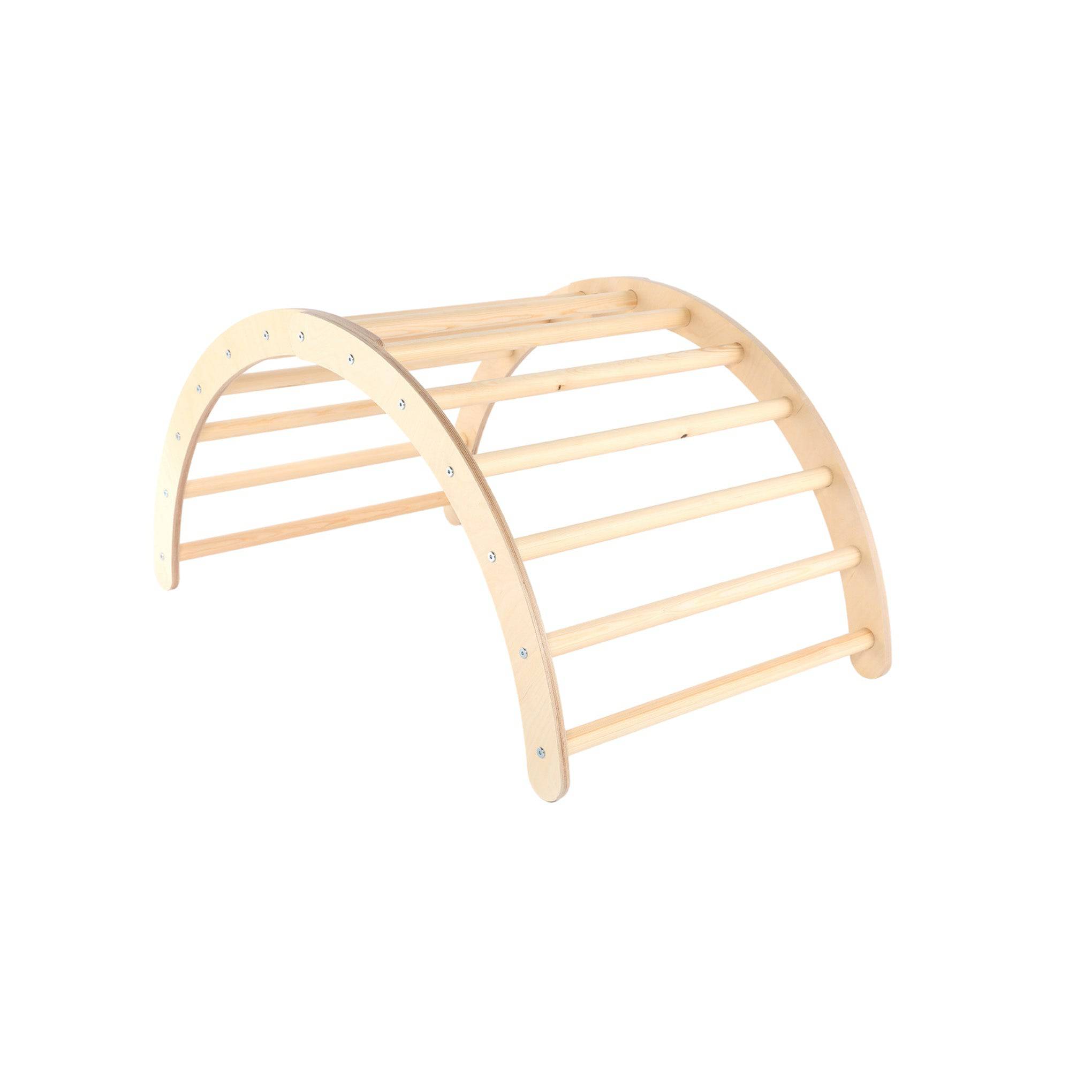 Finn Giant Wooden Climbing Arch Sawdust Rainbows