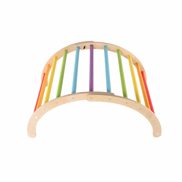 Finn Giant Wooden Climbing Arch Sawdust Rainbows