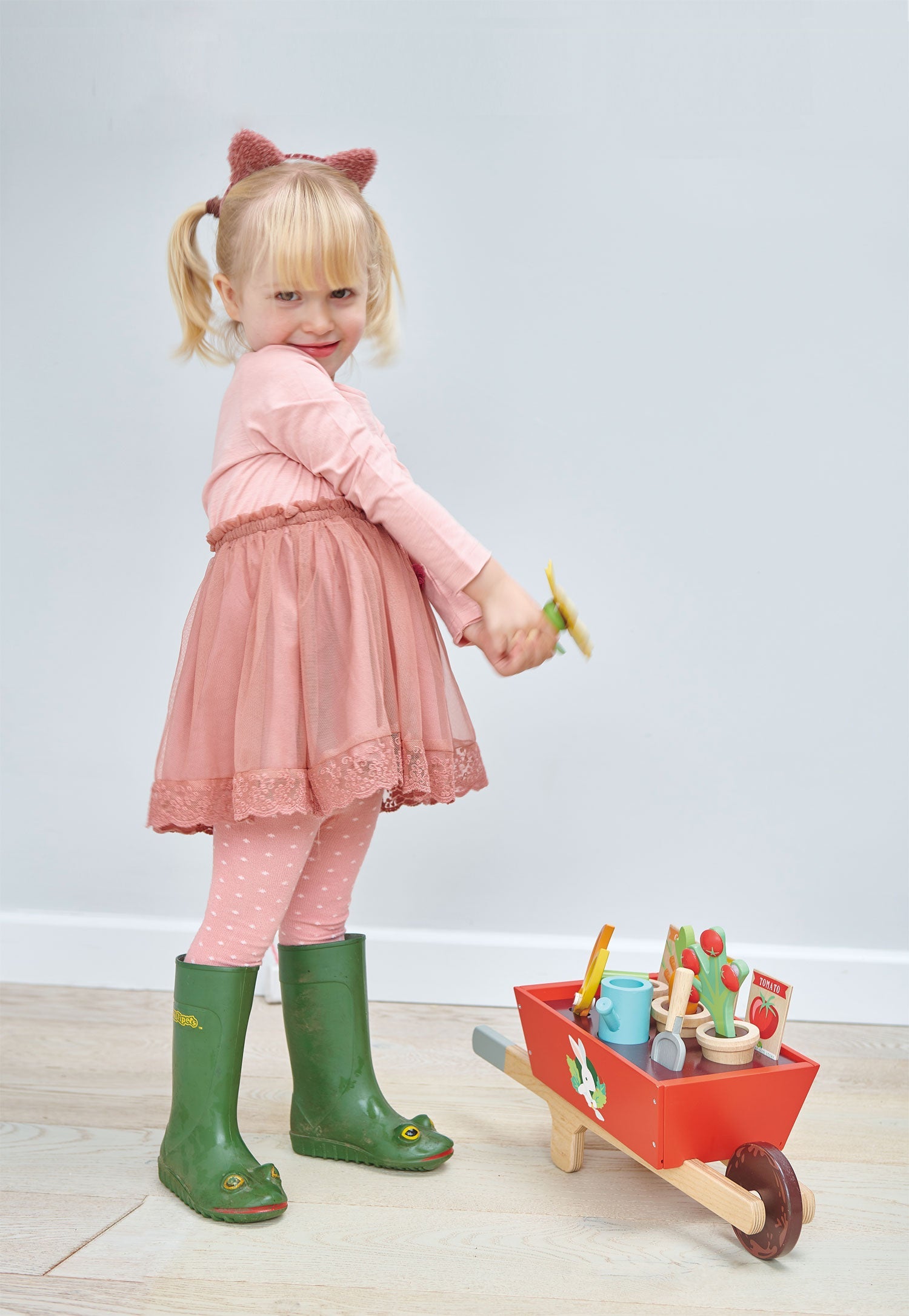 Pink kids wheelbarrow cheap