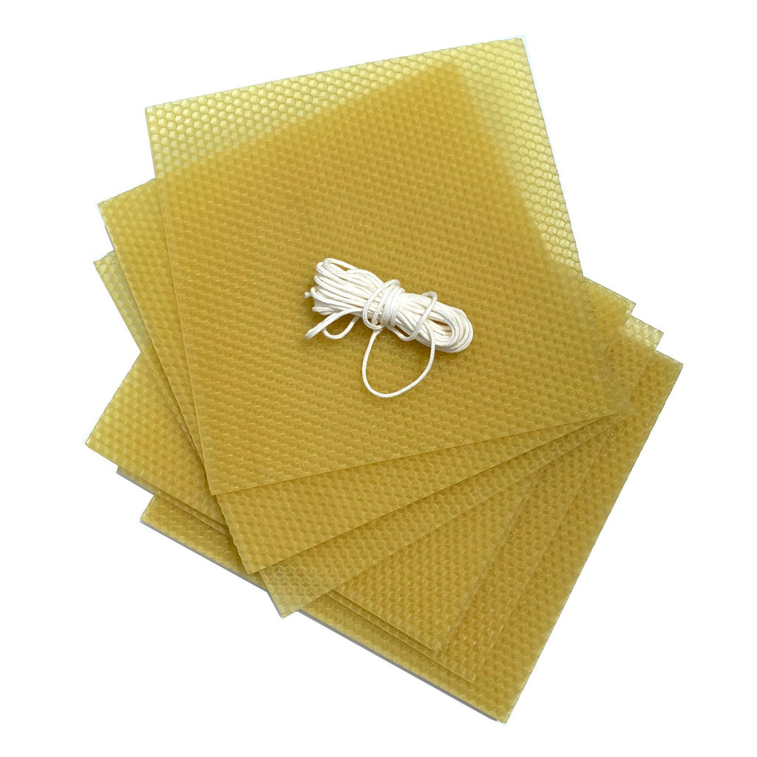 Natural Beeswax Sheets for Candle Making - DIY Beeswax Candle Rolling Kit  for Kids & Adults