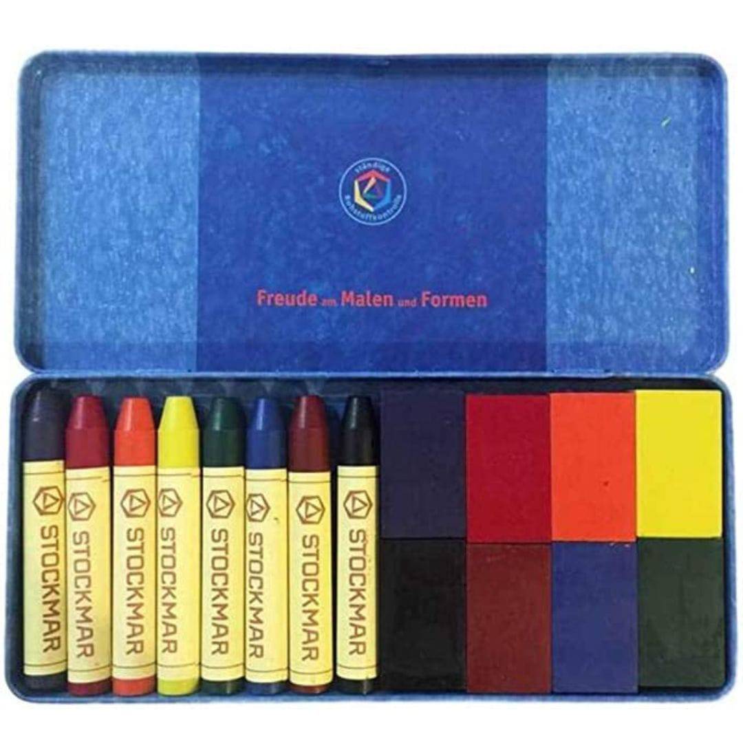 Waldorf Beeswax Crayons, Blocks + Sticks, Tin