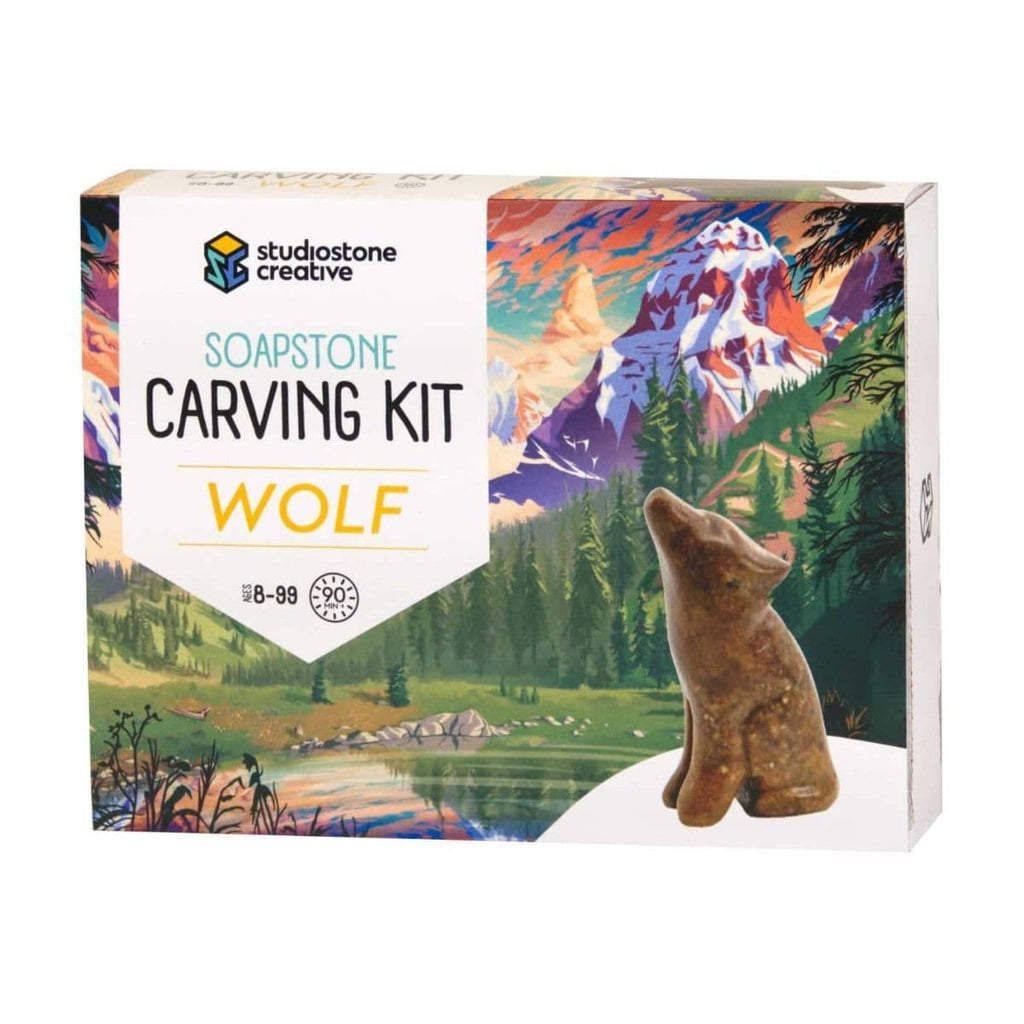 Small Wolf Soapstone Carving Kit Tutorial 