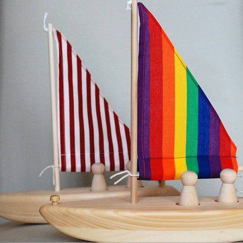 Wooden Toy Boat Sailboat Boat Toy Natural Toy -  Canada in 2024
