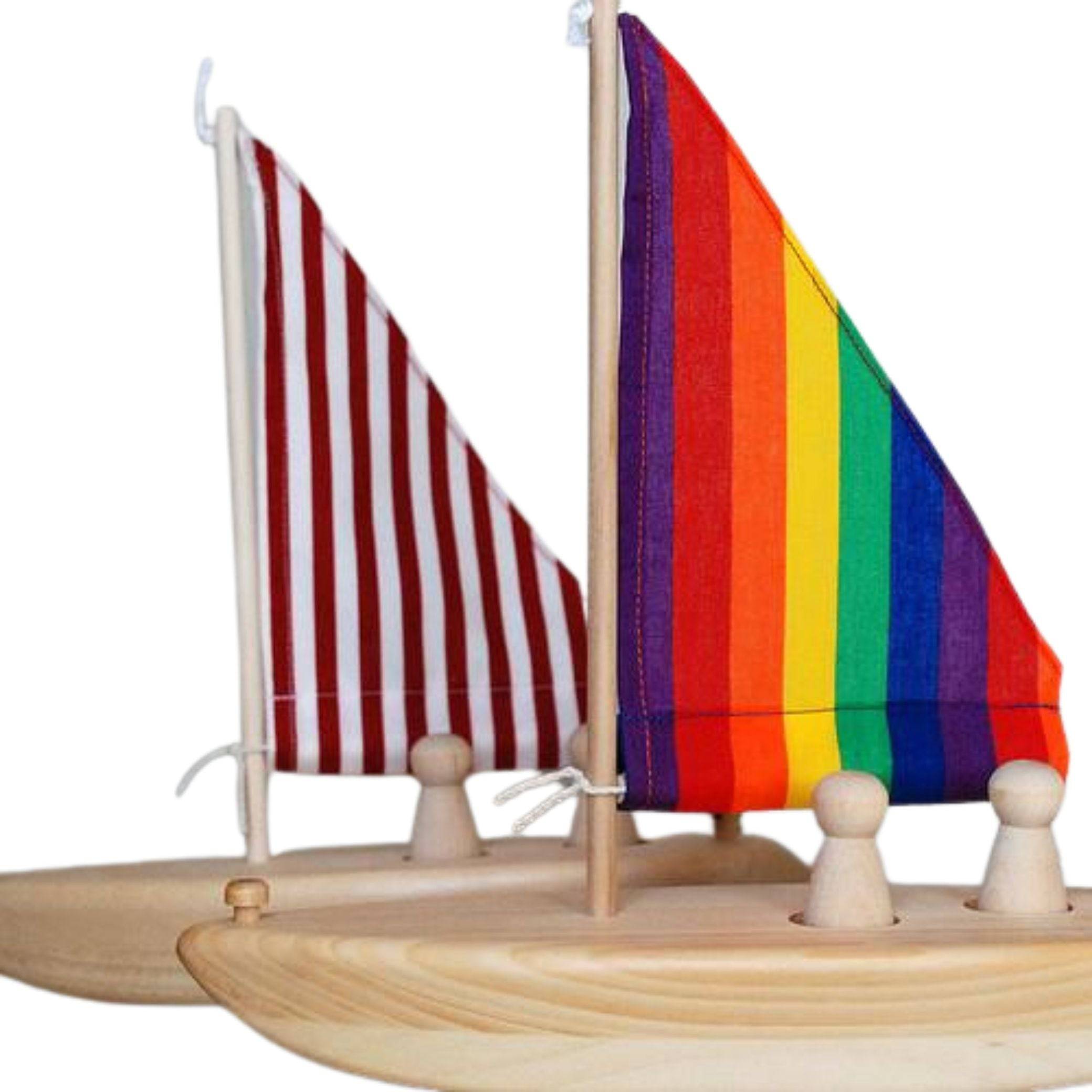 toy wooden sailboats